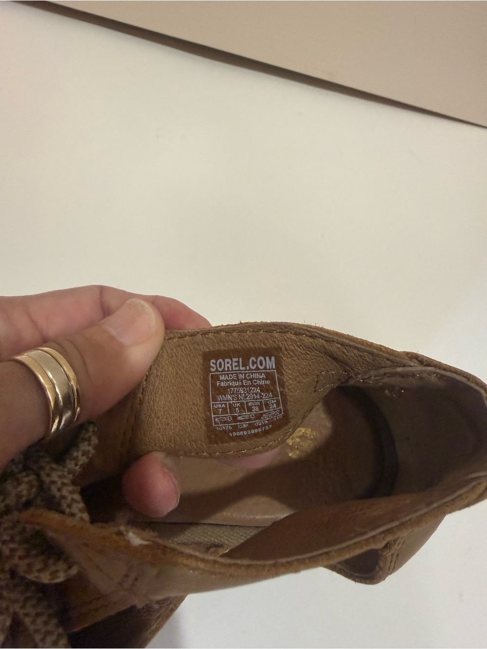 Women’s Sorel Open-Toe Lace-Up Sandals in Tan - Picture 5 of 7